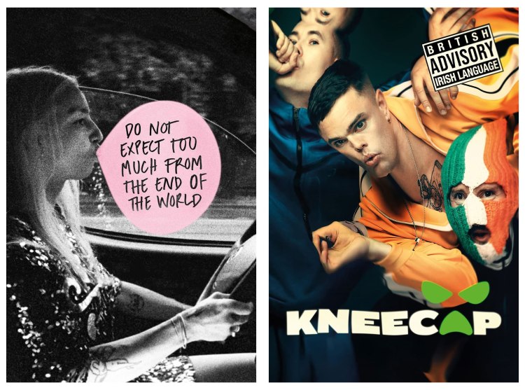 movie poster: Do Not Expect Too Much From the End of the World & movie poster: Kneecap