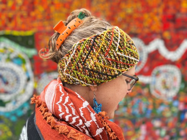 Lee wearing palindrome headband