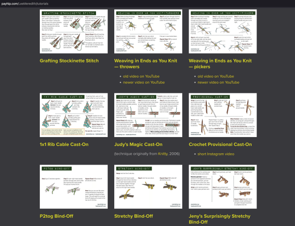 screenshot of payhip tutorials page