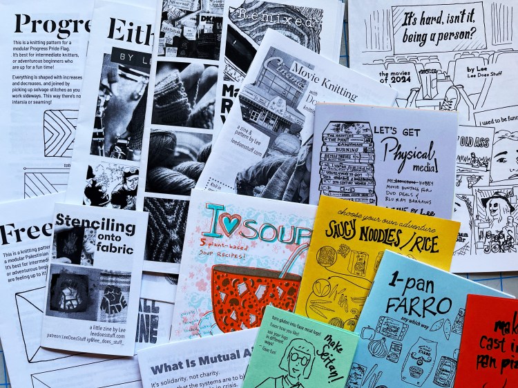 a whole bunch of zines spread out